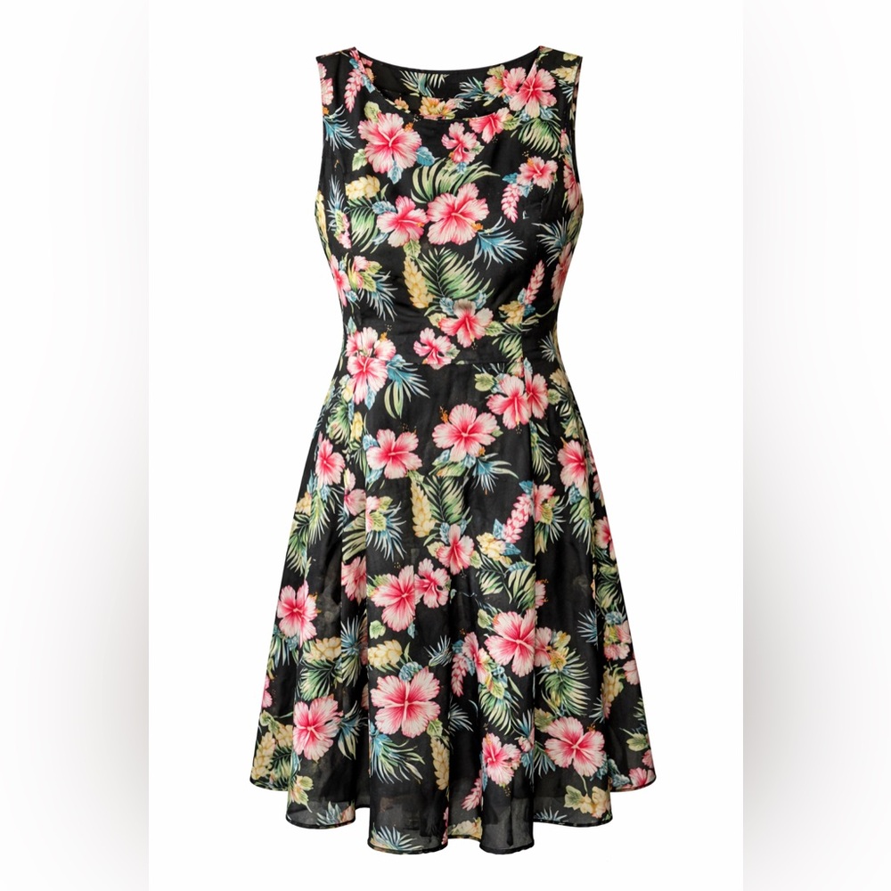 Yeokou Aframe Floral Sleeveless Dress